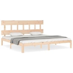 vidaXL gultas rāmis ar galvgali, 6FT, Super King size, masīvkoks цена и информация | Кровати | 220.lv