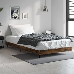 vidaXL gultas rāmis, ozolkoka krāsā, 90x200 cm, inženierijas koks cena un informācija | Gultas | 220.lv