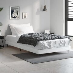 vidaXL gultas rāmis, balts, 90x200 cm, inženierijas koks cena un informācija | Gultas | 220.lv