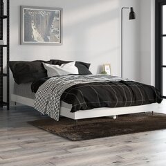 vidaXL gultas rāmis, spīdīgi balts, 120x190 cm, inženierijas koks цена и информация | Кровати | 220.lv
