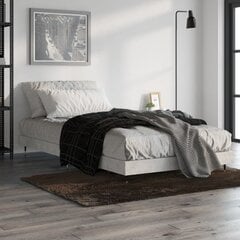 vidaXL gultas rāmis, betona pelēks, 90x200 cm, inženierijas koks cena un informācija | Gultas | 220.lv