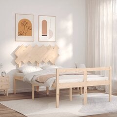 vidaXL gultas rāmis ar galvgali, 4FT, divvietīgs, masīvkoks цена и информация | Кровати | 220.lv