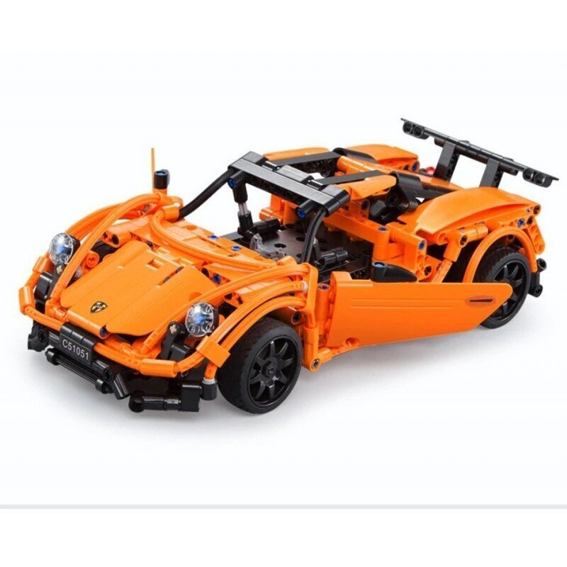 Konstruktors Porsche Orange Sports Car, 421 d. cena un informācija | Konstruktori | 220.lv