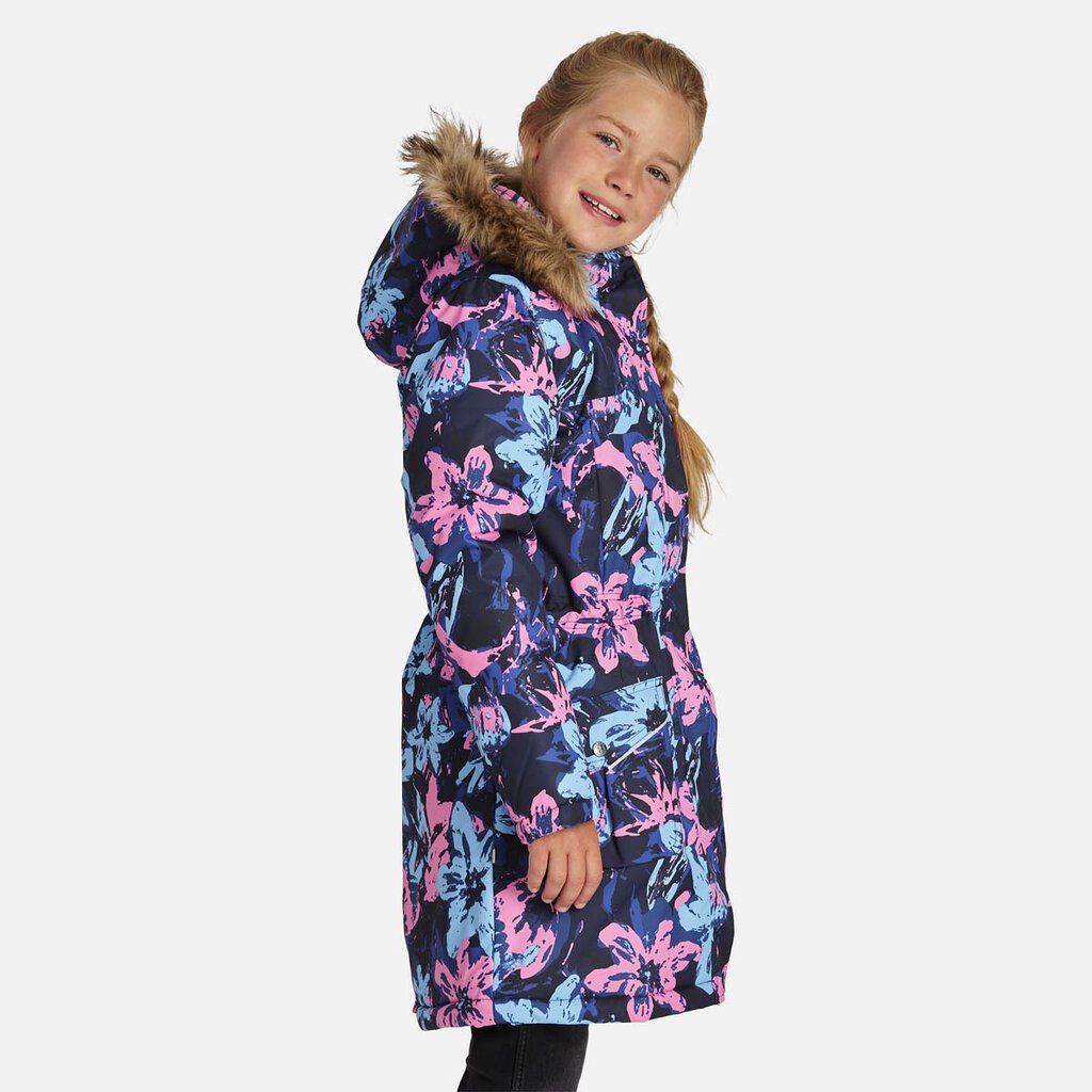 Huppa meiteņu ziemas parka MONA 2, 300 g, zila/rozā cena un informācija | Ziemas apģērbs bērniem | 220.lv