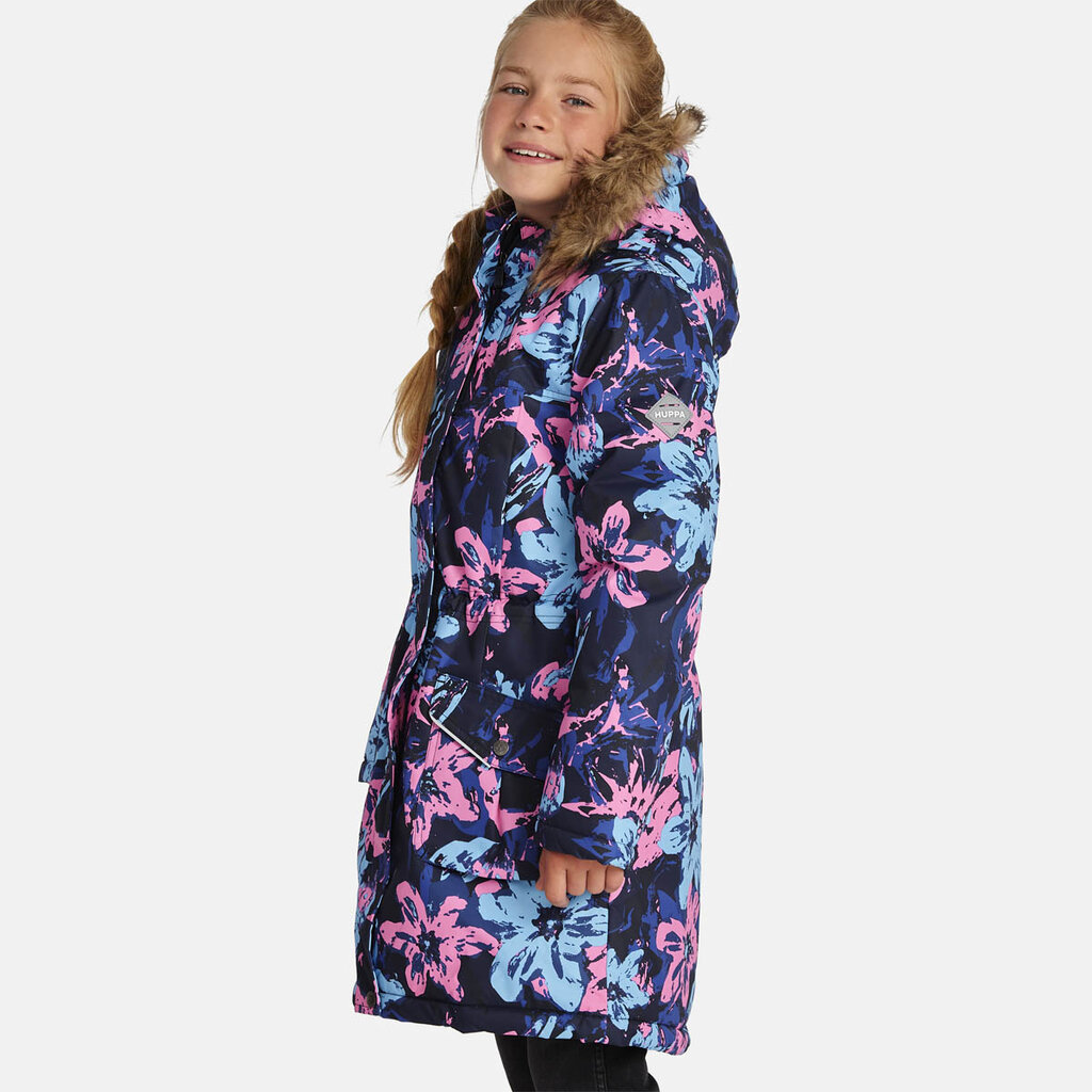 Huppa meiteņu ziemas parka MONA 2, 300 g, zila/rozā цена и информация | Ziemas apģērbs bērniem | 220.lv