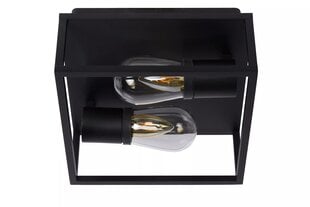 lucid 44928 Carlyn 2 Light Flush vannas istabas griestu lampa, melna apdare цена и информация | Люстры | 220.lv