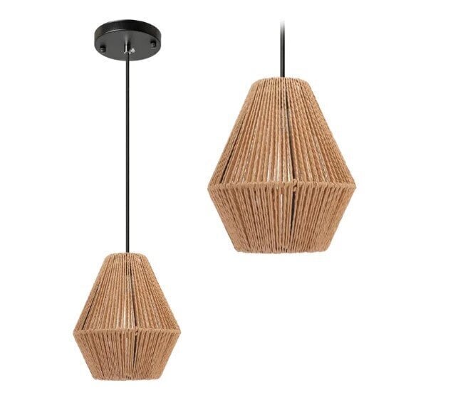 Boho piekaramā lampa APP1150-1W koks cena un informācija | Lustras | 220.lv