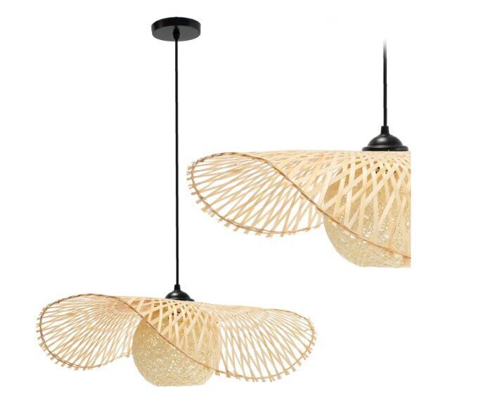 Boho dabiskā sifīta lampa APP881-1CP cena un informācija | Piekaramās lampas | 220.lv