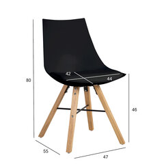 Krēsls SEIKO 47x55xH80cm, melns cena un informācija | Virtuves un ēdamistabas krēsli | 220.lv