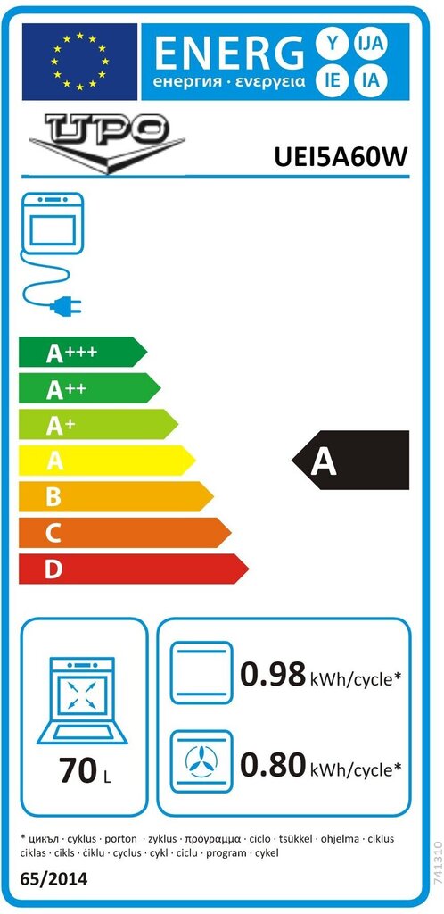 Upo UEI5A60W cena un informācija | Elektriskās plītis | 220.lv