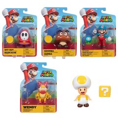 Super Mario Bros Wave 30 asorti pack 6 figūriņas 10cm cena un informācija | Rotaļlietas zēniem | 220.lv