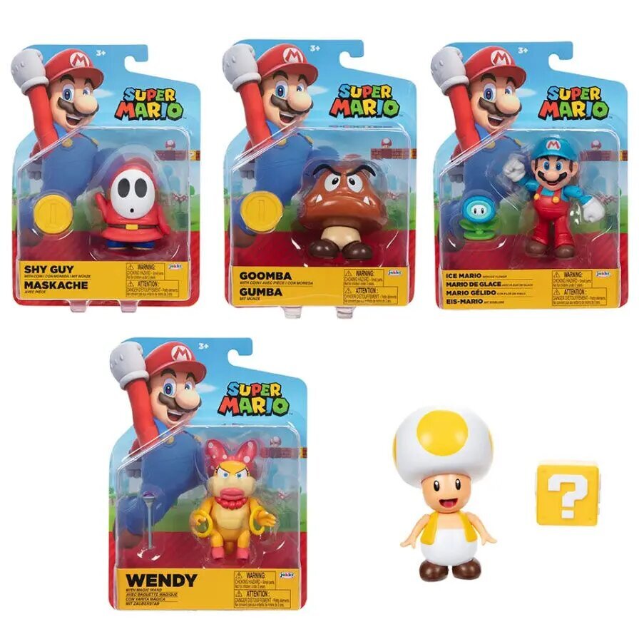 Набор из 6 фигурок Super Mario Bros Wave 30, набор из 6 фигурок, 10 см цена  | 220.lv