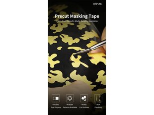 DSPIAE - PMT-SP Precut Masking Tape - Squiggle Pattern (Izgriezta maskēšanas lente "maskēšanās"), DS56188 цена и информация | Принадлежности для рисования, лепки | 220.lv