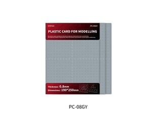 DSPIAE - PC-08GY Plastic Card For Modellin (0,8 mm plastmasas loksnes 3 gab.), DS56735 cena un informācija | Modelēšanas un zīmēšanas piederumi | 220.lv