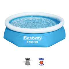 Baseins 244x61cm, Bestway Fast Set, ar filtru cena un informācija | Baseini | 220.lv