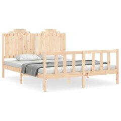 vidaXL gultas rāmis ar galvgali, 5FT, King size izmērs, masīvkoks цена и информация | Кровати | 220.lv