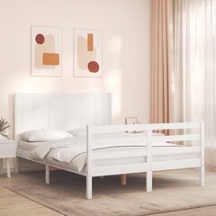 Каркас для кровати, 140x200 см, белый цена и информация | Кровати | 220.lv