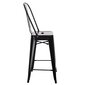 Hocker "Paris Black" krēsls 66cm cena un informācija | Virtuves un ēdamistabas krēsli | 220.lv