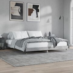 vidaXL gultas rāmis, betona pelēks, 140x200 cm, inženierijas koks cena un informācija | Gultas | 220.lv