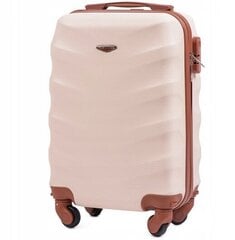 Средний белый чемодан Wings BS402M + дорожная косметичка цена и информация | Чемоданы, дорожные сумки | 220.lv