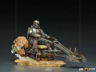 Star Wars Mandalorian Deluxe 1/10 Mandalorian on Speederbike cena un informācija | Datorspēļu suvenīri | 220.lv