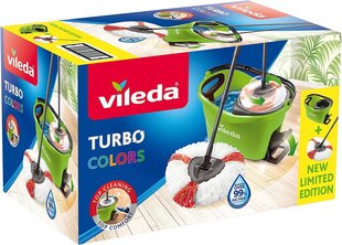 Набор для уборки пола Vileda EasyWring and Clean, turbo colors, зеленый цена и информация | Чистящие средства | 220.lv