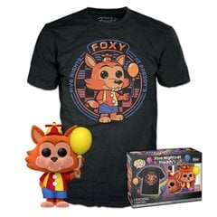 T-krekls POP & amp; Tee Piecas naktis pie Freddys Ballon Foxy Exclusive cena un informācija | Datorspēļu suvenīri | 220.lv