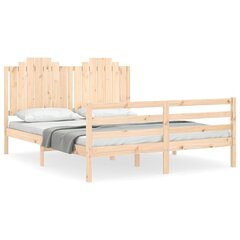 vidaXL gultas rāmis ar galvgali, 5FT, King size izmērs, masīvkoks цена и информация | Кровати | 220.lv