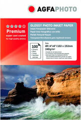 Agfaphoto fotopapīrs 10x15 Premium Glossy 240g 100 lapas cena un informācija | Kancelejas preces | 220.lv