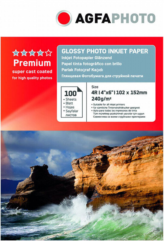 Agfaphoto fotopapīrs 10x15 Premium Glossy 240g 100 lapas цена и информация | Kancelejas preces | 220.lv