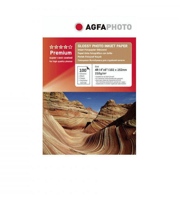 Agfaphoto foto papīrs, 10x15 Glossy, 210g, 100 lapas cena un informācija | Kancelejas preces | 220.lv