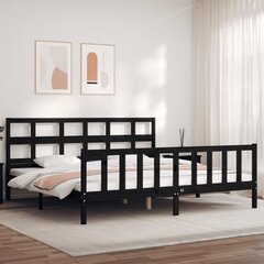 Каркас кровати vidaXL, 180x200 см, черный цена и информация | Кровати | 220.lv