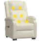 Masāžas krēsls vidaXL, 70x93x98 cm, krēmkrāsas цена и информация | Atpūtas krēsli | 220.lv