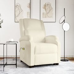 Masāžas krēsls vidaXL, 70x93x98 cm, krēmkrāsas цена и информация | Кресла в гостиную | 220.lv
