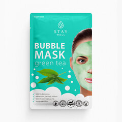 Dziļi attīroša sejas maska Stay Well Deep Cleansing Bubble Mask Grean Tea, 20 g cena un informācija | Sejas maskas, acu maskas | 220.lv