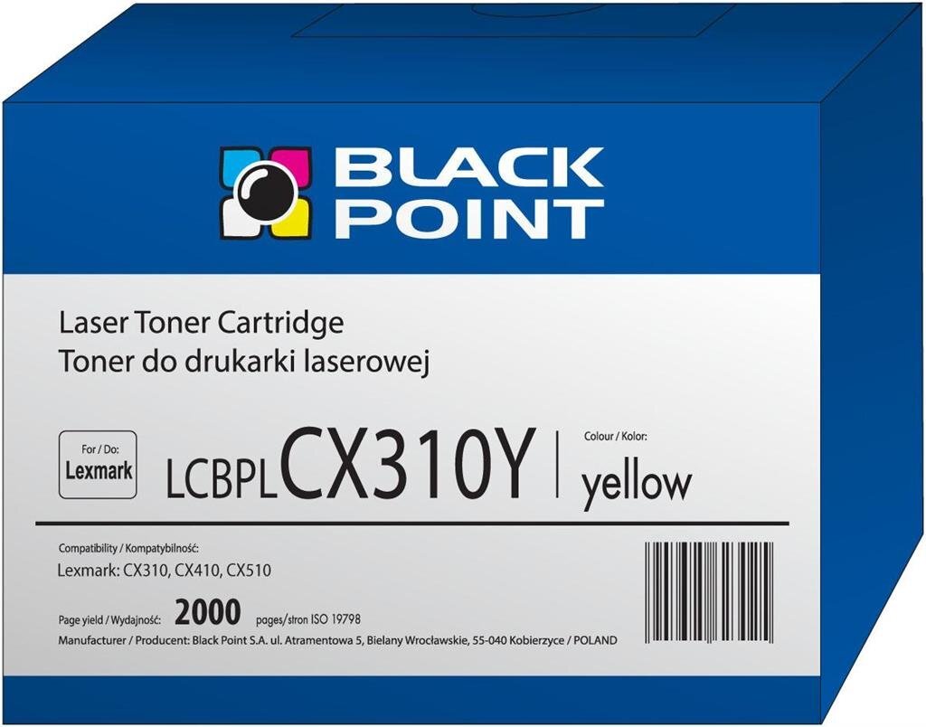 Toner Black Point LCBPLCX310Y | yellow | 2000 pp | Lexmark | 80C2SY0 cena un informācija | Kārtridži lāzerprinteriem | 220.lv
