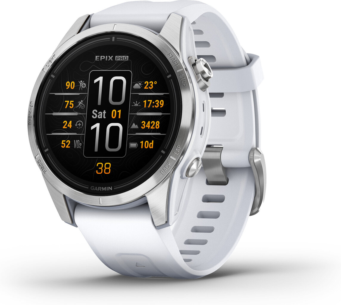 Garmin epix Pro Gen 2 Silver/Whitestone cena un informācija | Viedpulksteņi (smartwatch) | 220.lv