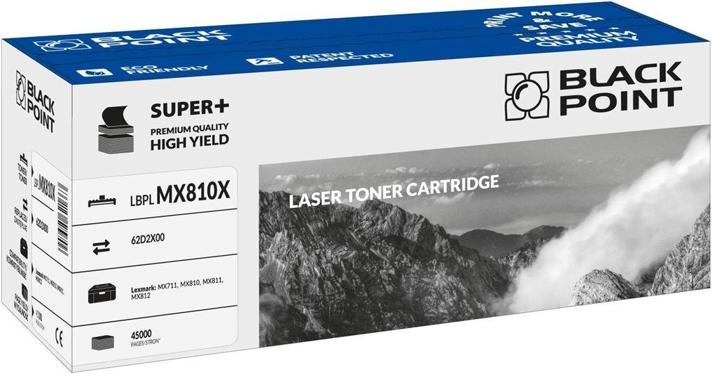 Toner Black Point LBPLMX810X | black | 45000 pp | Lexmark | 62D2X00 cena un informācija | Kārtridži lāzerprinteriem | 220.lv