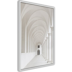 Plakāts Baltā kolonāde, Balts rāmis, 20x30 цена и информация | Картины | 220.lv
