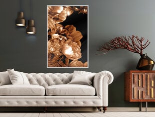 Plakāts Vasaras ziedi sēpijā, balts rāmis, 30x45 цена и информация | Картины | 220.lv