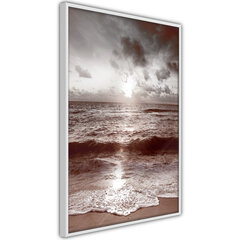 Plakāts Jūras čuksti, balts rāmis, 30x45 cena un informācija | Gleznas | 220.lv