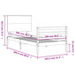 vidaXL gultas rāmis ar galvgali, balts, 100x200 cm, masīvkoks цена и информация | Gultas | 220.lv