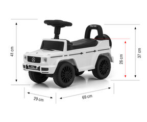 Bērnu auto, Mercedes G350d, krāsa: melna/balta cena un informācija | Rotaļlietas zīdaiņiem | 220.lv