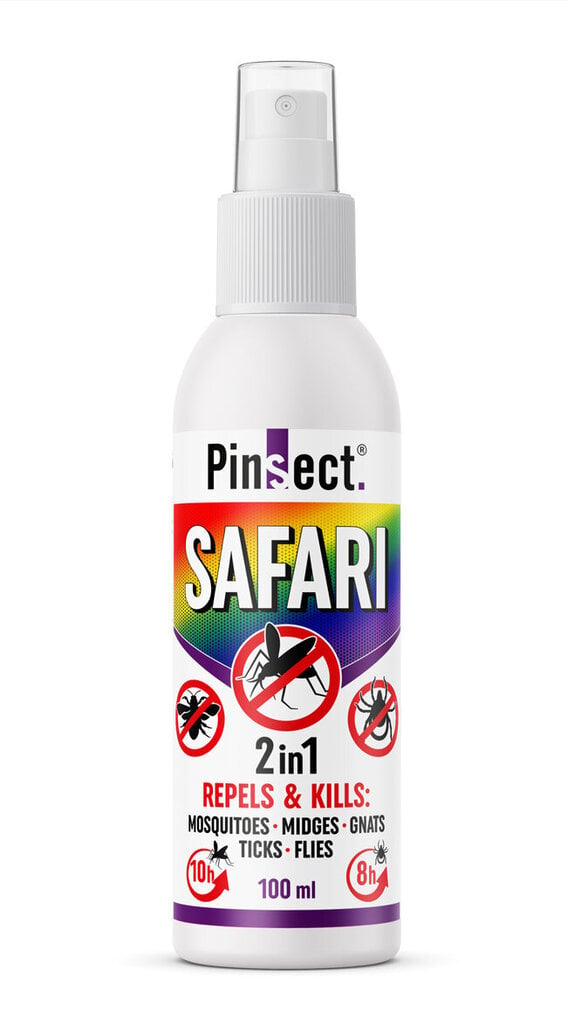 "Pinsect-SAFARI" līdzeklis pret odiem un kukaiņiem, 100 ml cena un informācija | Līdzekļi pret odiem un ērcēm | 220.lv