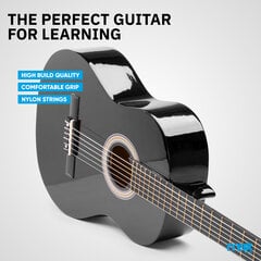 MAX SoloArt Черный комплект классической гитары с гитарной стойкой цена и информация | MAX Музыкальные инструменты и принадлежности | 220.lv