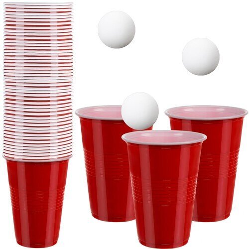 Beer Pong Game - 50 tases cena un informācija | Ballītēm un svētkiem | 220.lv