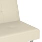 Dīvāns ar glāžu turētājiem vidaXL, 200x89x70 cm, krēmkrāsas cena un informācija | Dīvāni | 220.lv