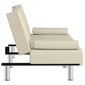 Dīvāns ar glāžu turētājiem vidaXL, 200x89x70 cm, krēmkrāsas cena un informācija | Dīvāni | 220.lv