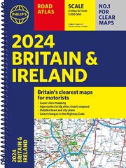 2024 Philip's Road Atlas Britain and Ireland цена и информация | Путеводители, путешествия | 220.lv