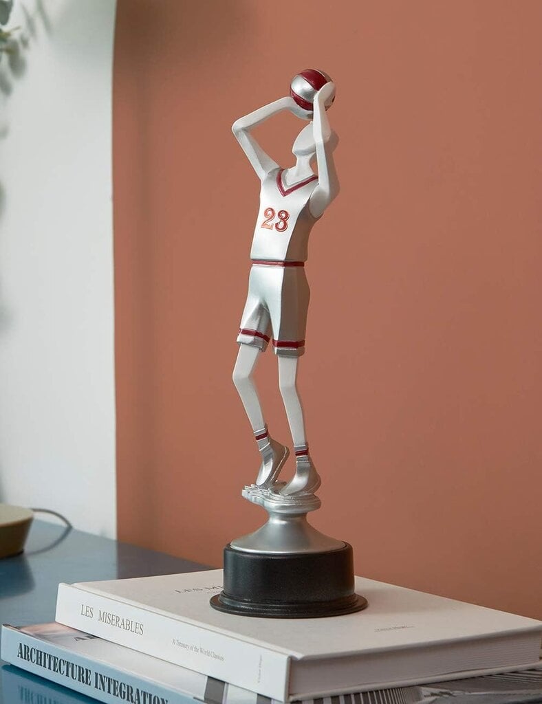 Amoy-Art figūriņa, basketbolists, 30 cm, sudrabs cena un informācija | Interjera priekšmeti | 220.lv